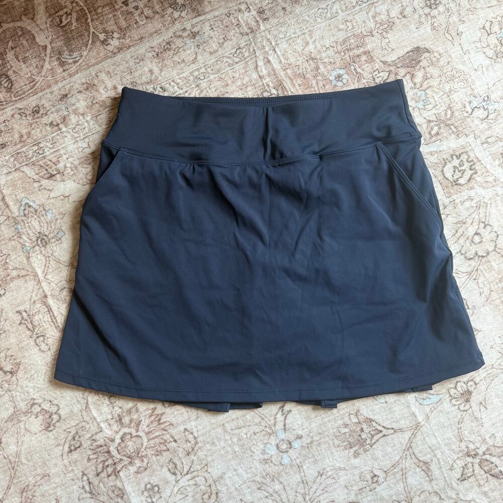 Renwick Navy Blue Athletic Pleated Back Tennis Golf Skort Womens Medium
